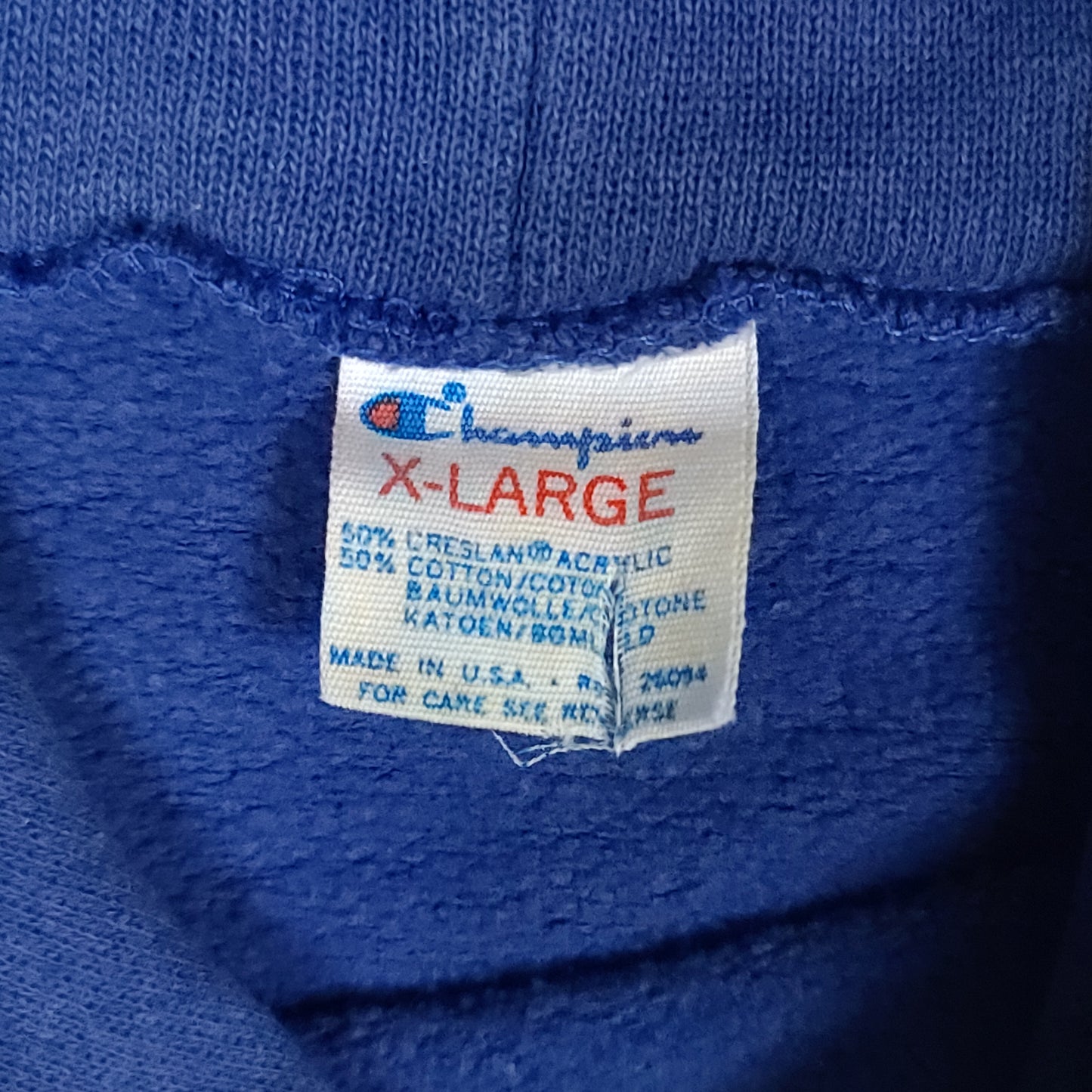 Vintage 80's Champion Elmhurst Blue Hoodie