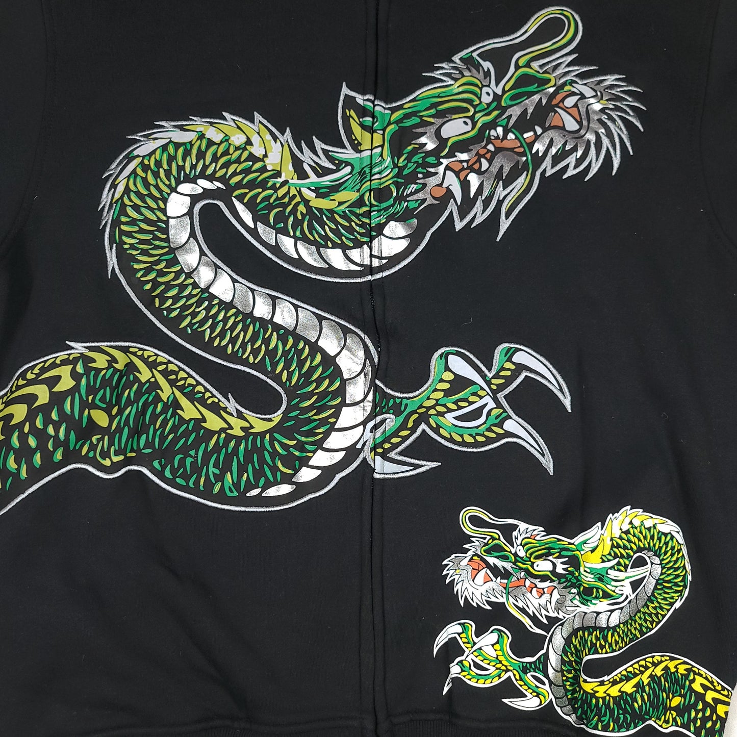 Vintage Y2K Paco Jeans Dragon Hoodie Black