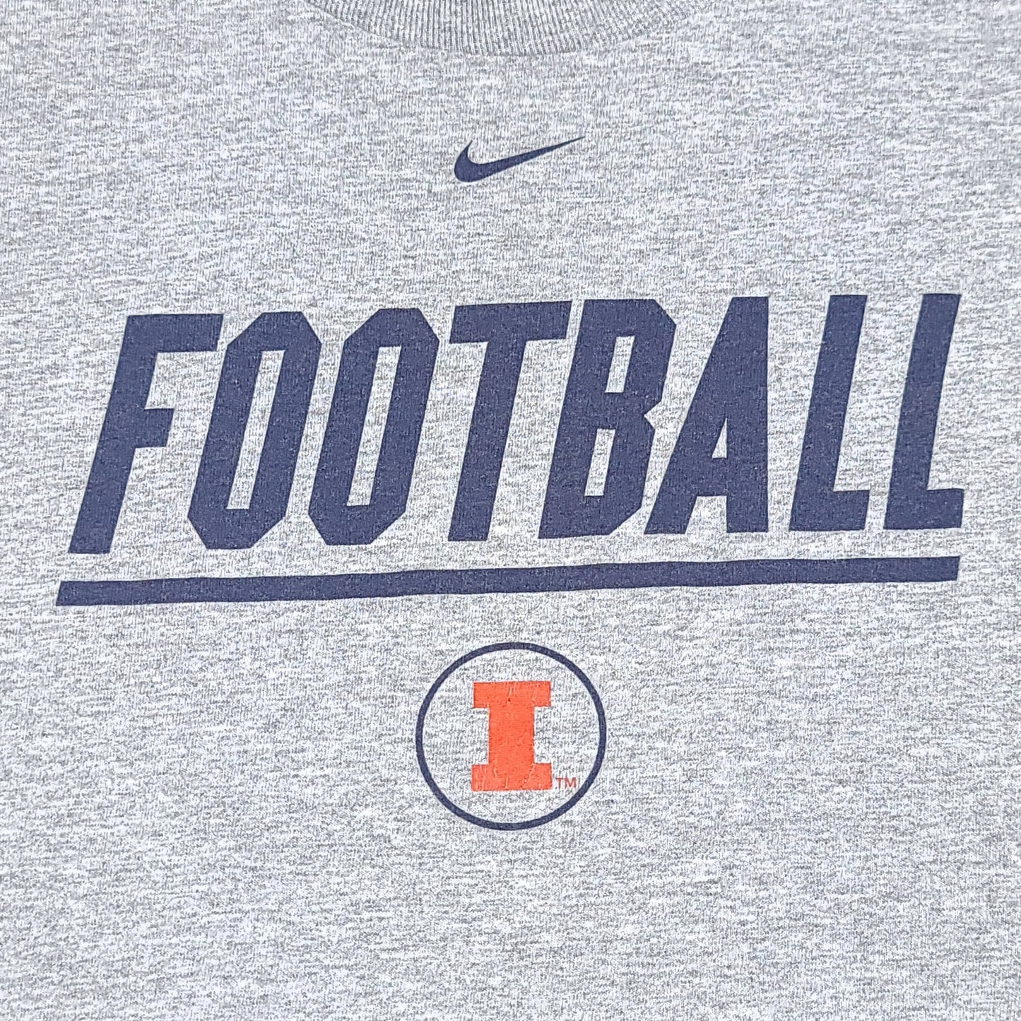 University of Illinois Football Shirt Nike Gray