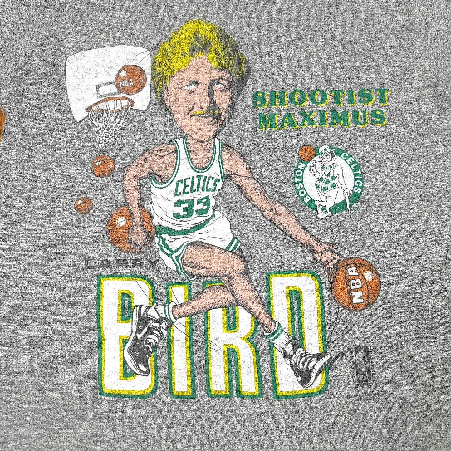 Larry Bird Vintage Boston Celtics Shirt Youth Shootist Maximus