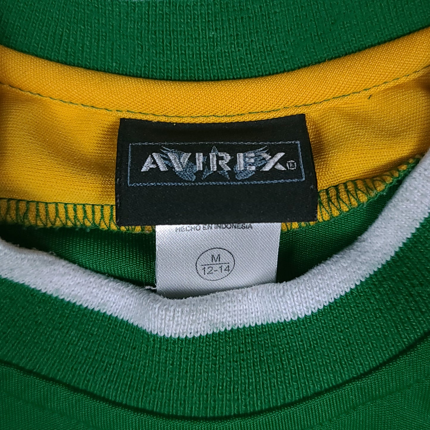 Vintage Avirex Jersey Hawks Green Youth Basketball