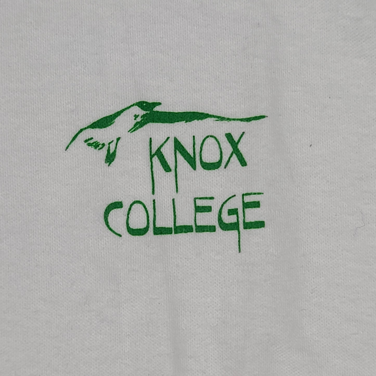 Vintage Knox College Shirt Green V-Neck Ringer