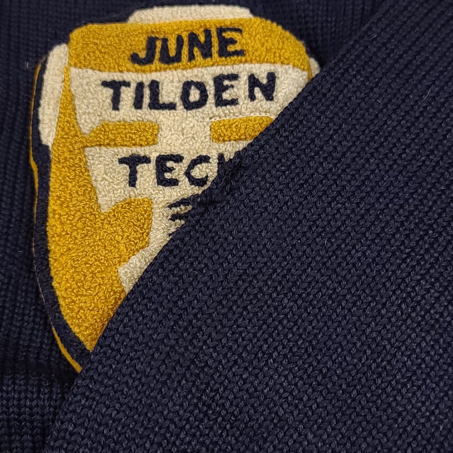 Vintage Tilden Tech High School Wool Varsity Jacket