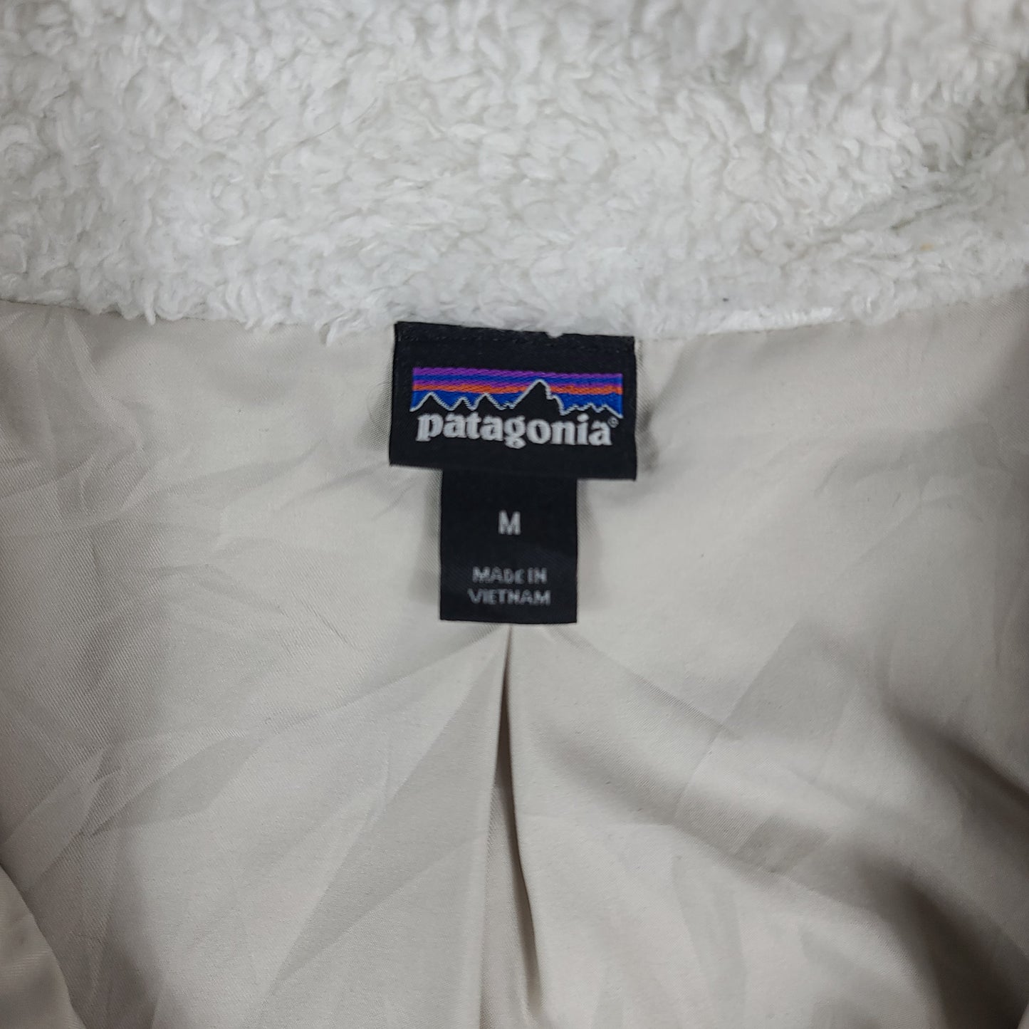 Patagonia Los Gatos White Fleece Zip Sweater