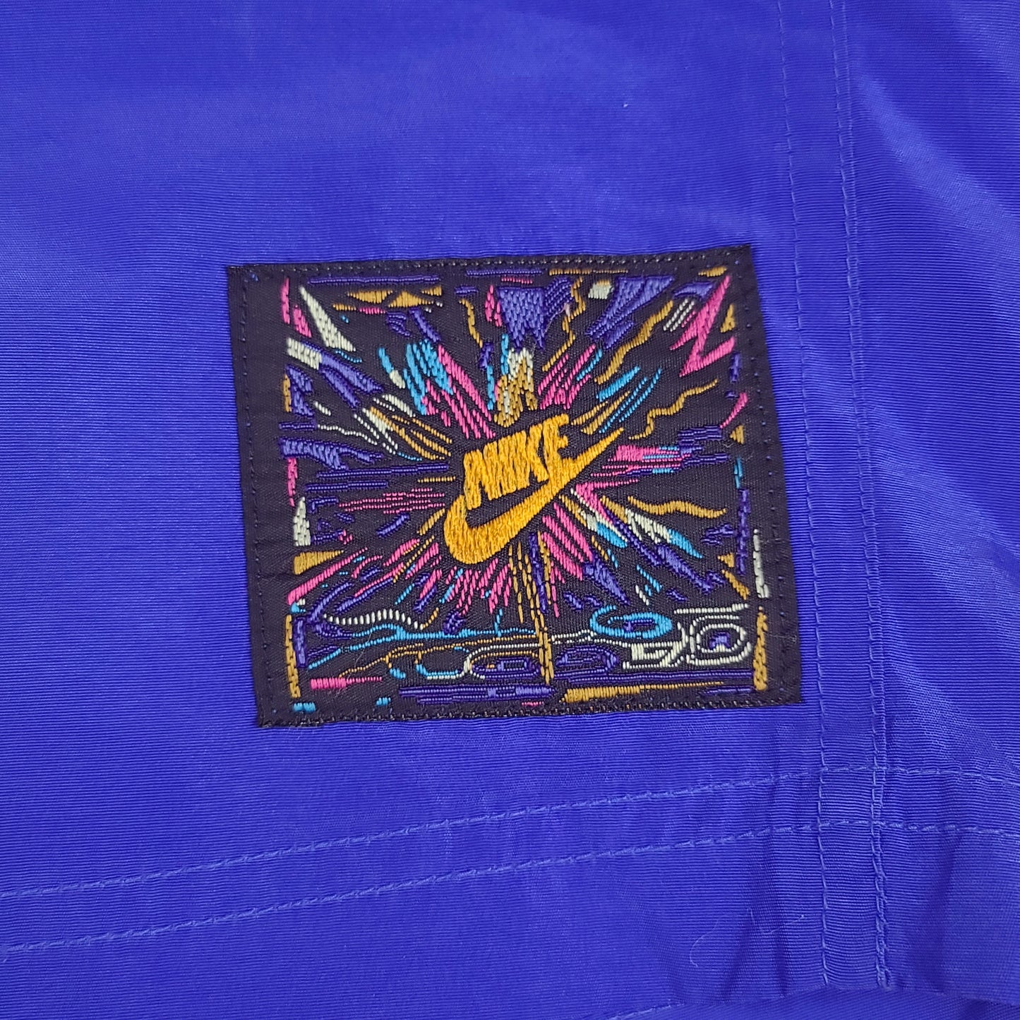 Vintage Nike Shorts Blue Purple Color Block Nylon