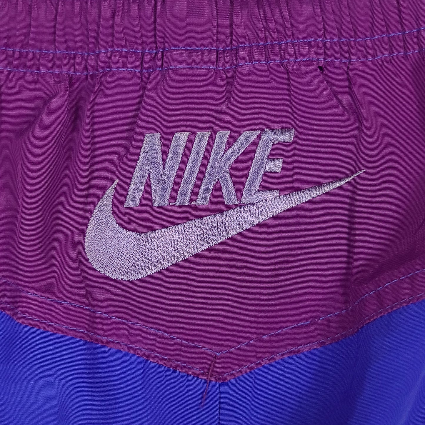 Vintage Nike Shorts Blue Purple Color Block Nylon