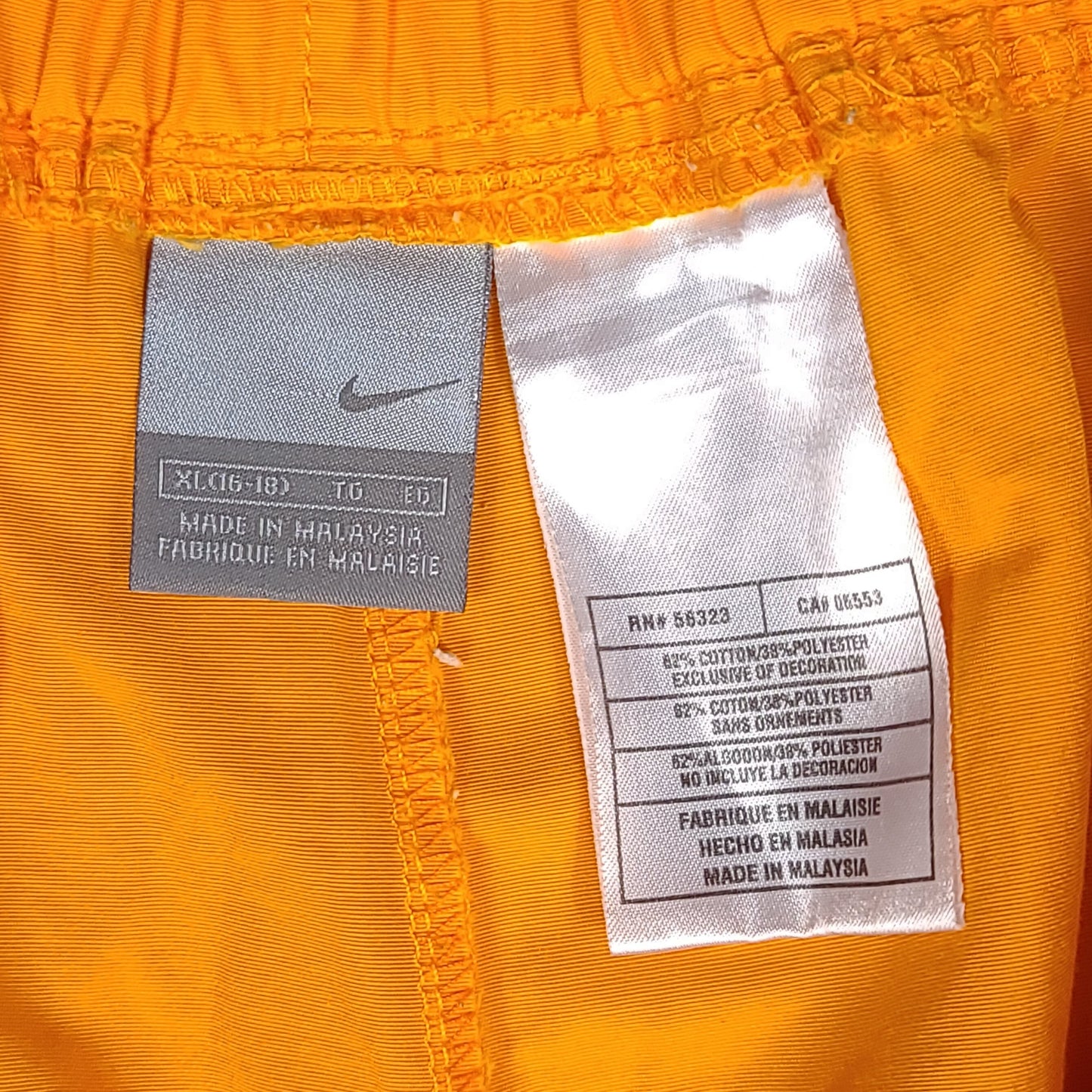 Vintage Nike Track Pants Y2K Orange Youth