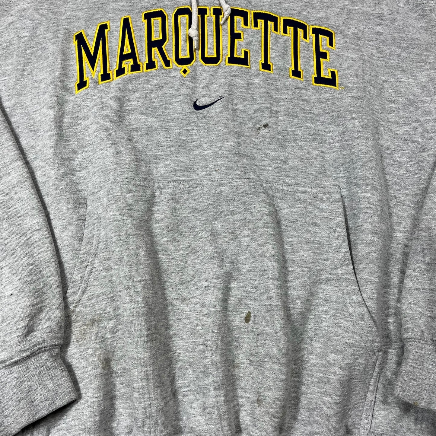 Vintage Marquette University Hoodie Nike Center Swoosh