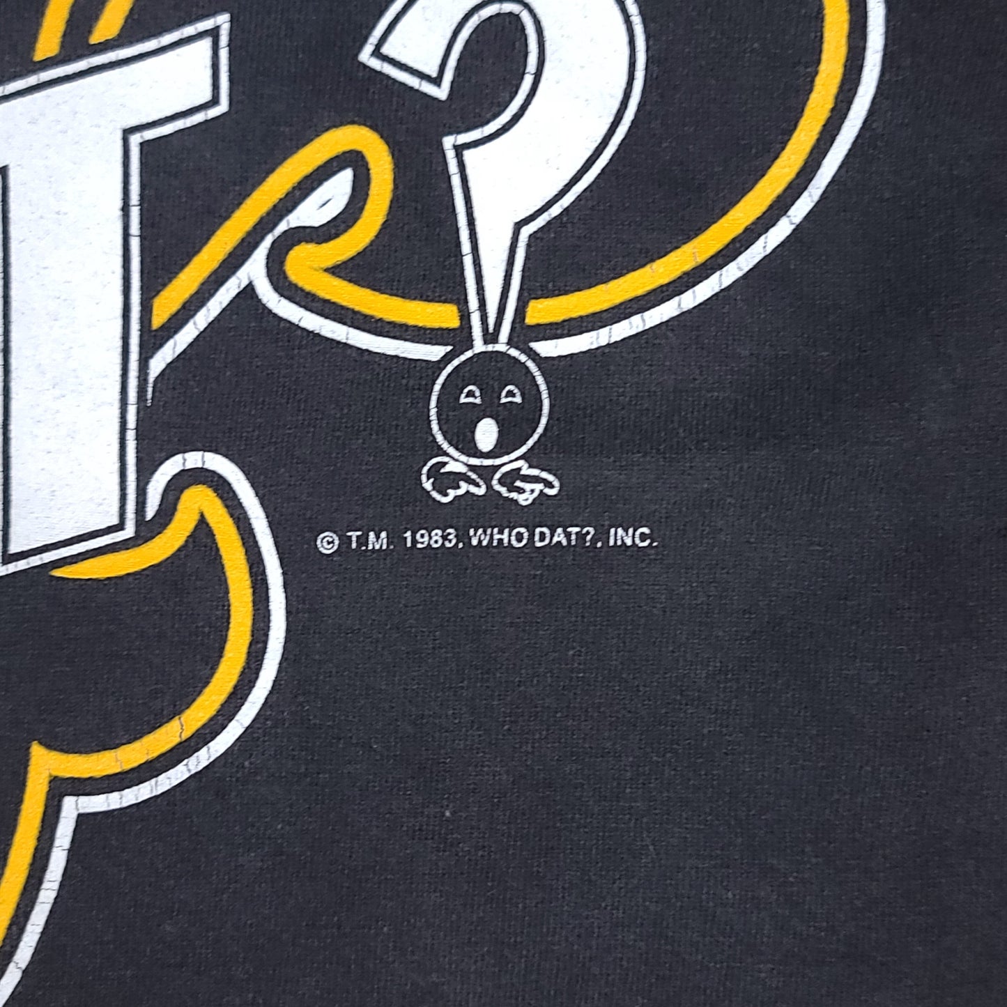 Vintage New Orleans Saints Logo 7 Who Dat? Black Youth Tee