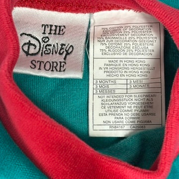 Vintage Mickey Mouse Onesie Velour Turquoise Infant
