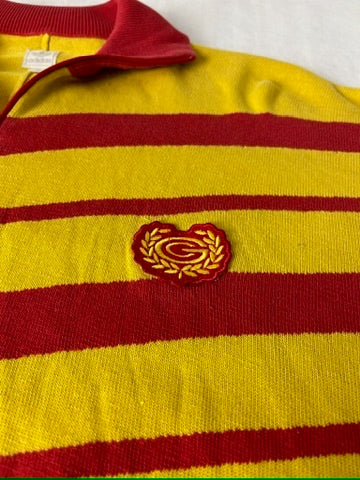 Carlo Gruber Vintage Adidas Sweater Striped Knit Quarter Zip