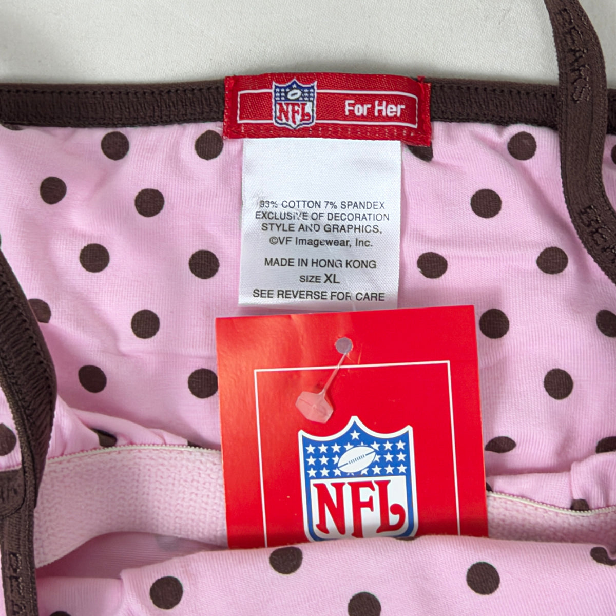 Women's Vintage Chicago Bears Camisole Pink Polkadot