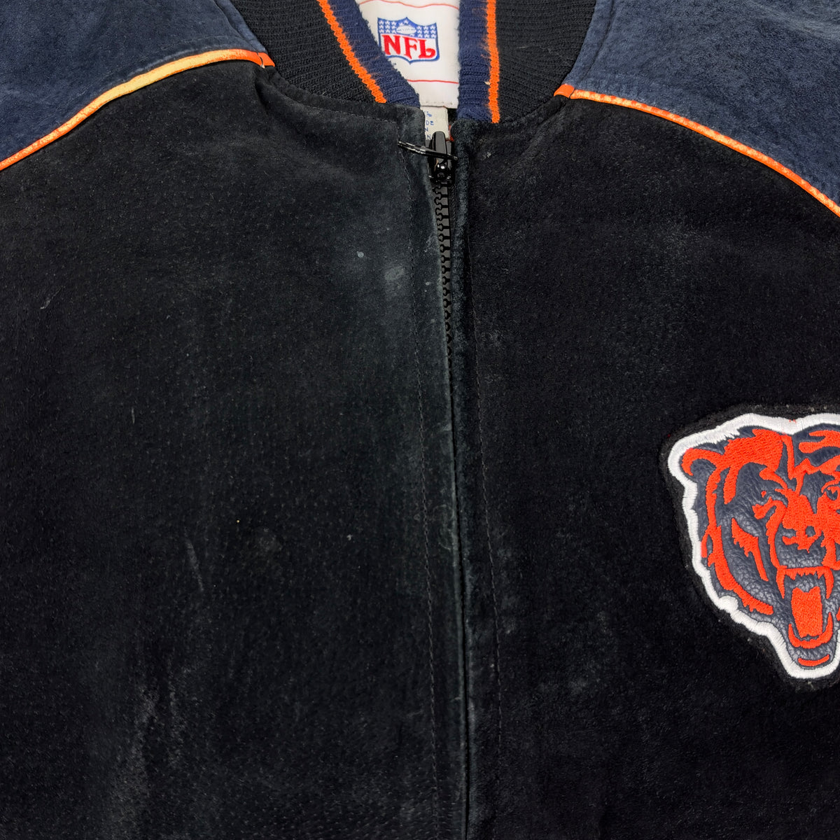 Vintage Chicago Bears Jacket Suede Leather NFL
