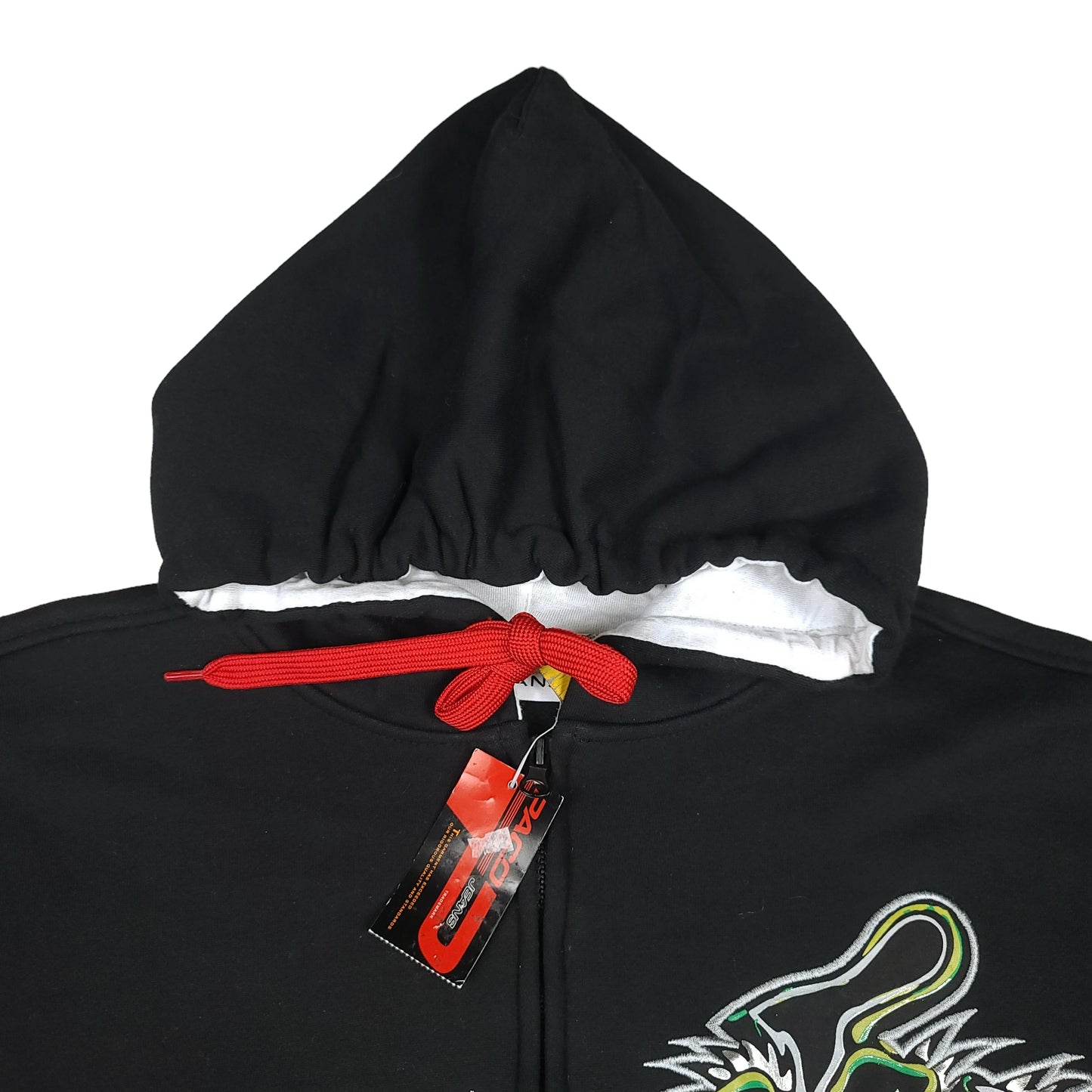 Vintage Y2K Paco Jeans Dragon Hoodie Black