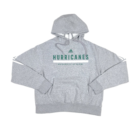 University of Miami Hurricanes Hoodie adidas Gray