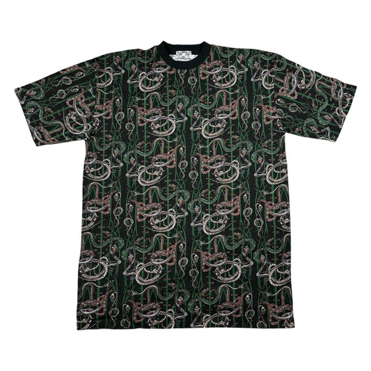 Vintage Evisu Shirt Y2K Snake Viper All Over Print
