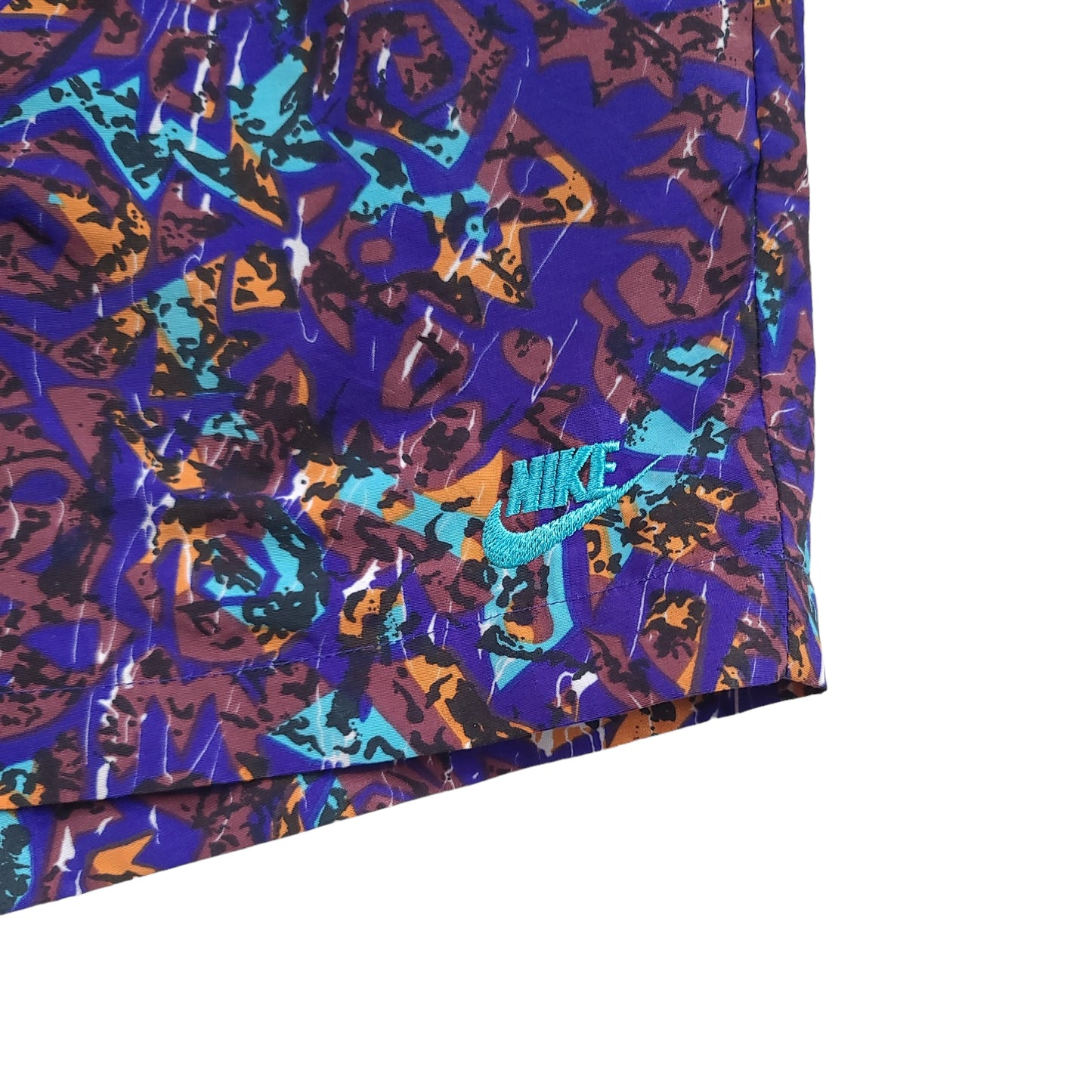 Vintage Nike Purple Abstract All Over Print Shorts