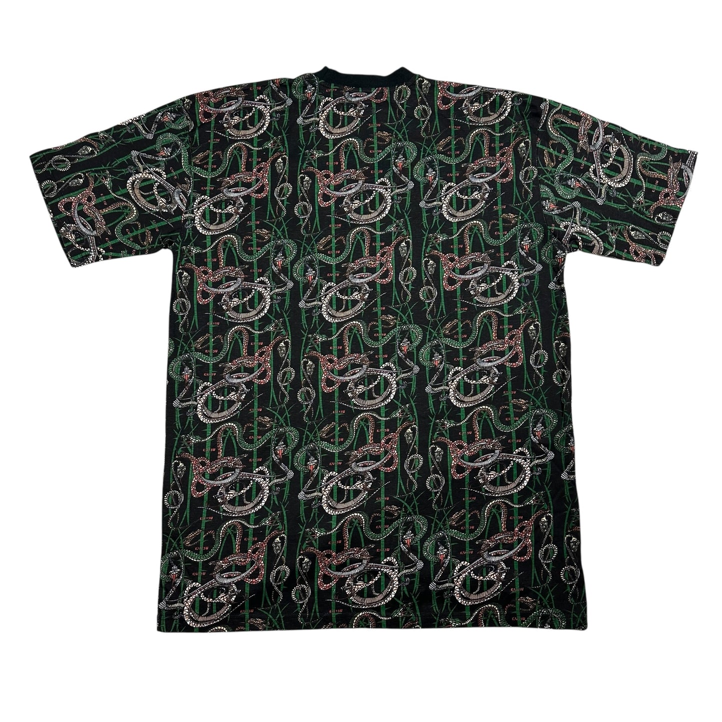 Vintage Evisu Shirt Y2K Snake Viper All Over Print