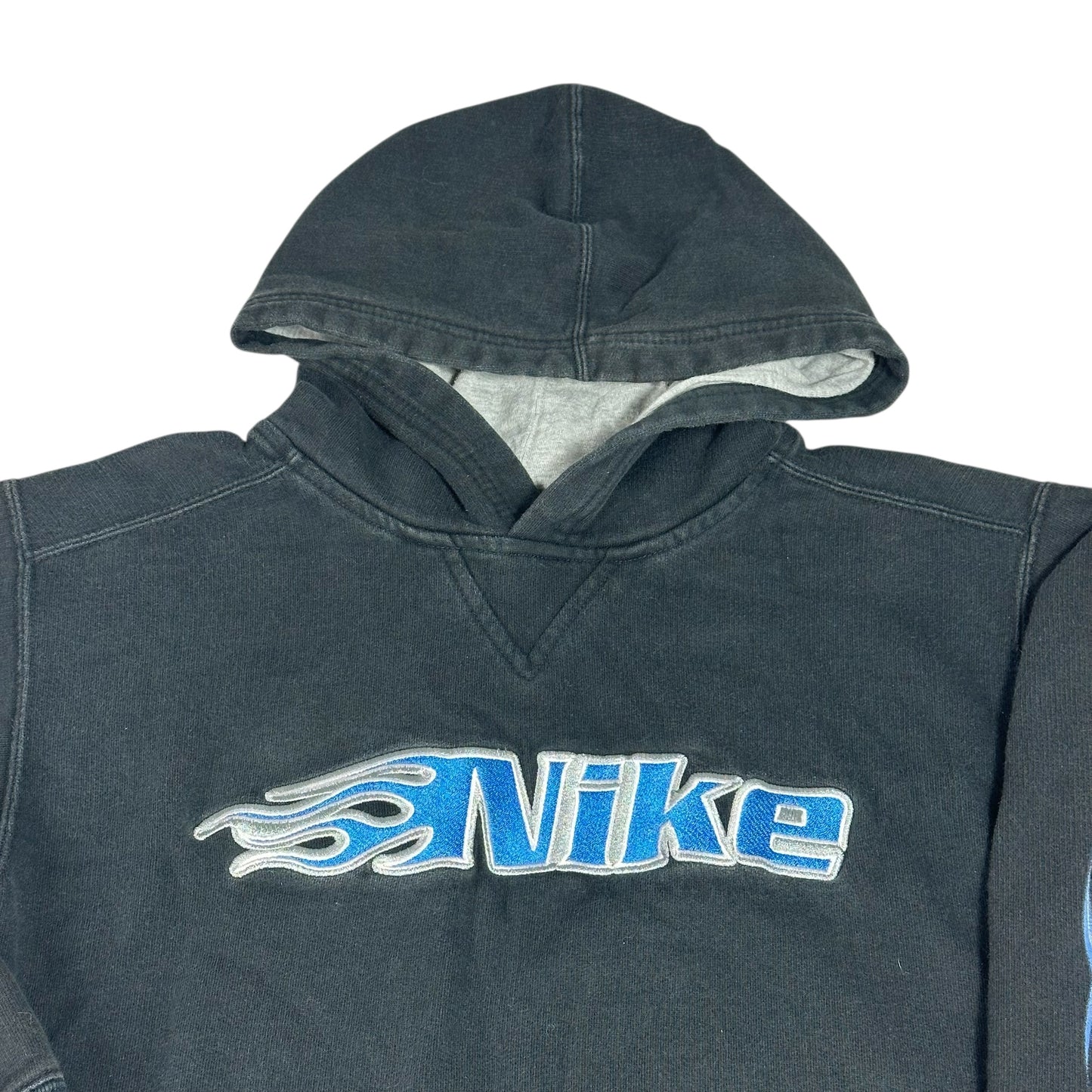 Vintage Nike Hoodie Y2K Flames Youth