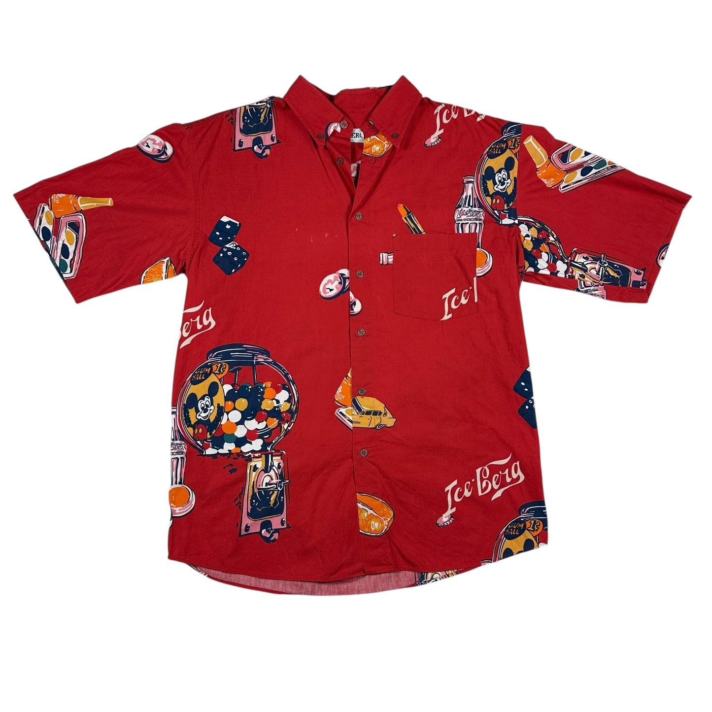 Mickey Mouse Vintage Iceberg History Shirt Button