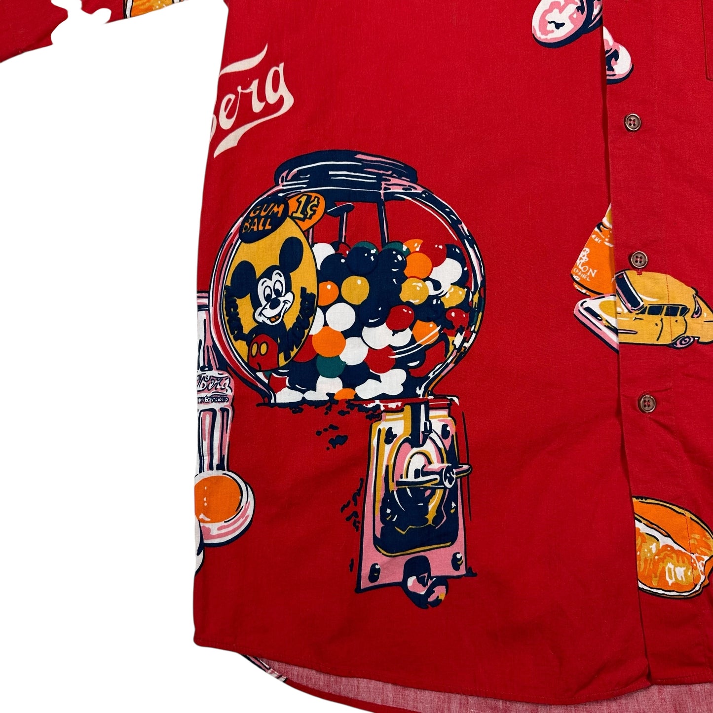Mickey Mouse Vintage Iceberg History Shirt Button