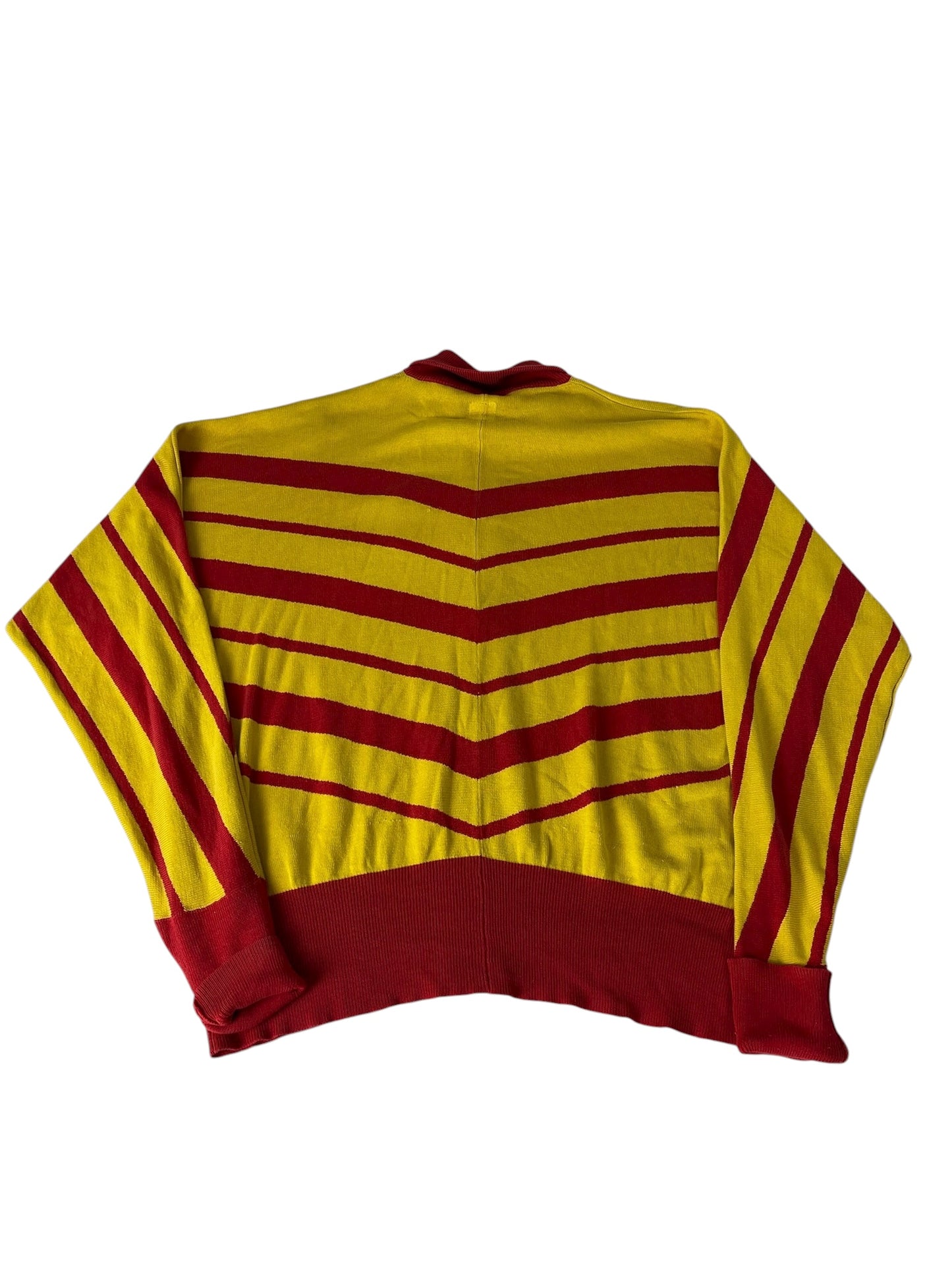 Carlo Gruber Vintage Adidas Sweater Striped Knit Quarter Zip
