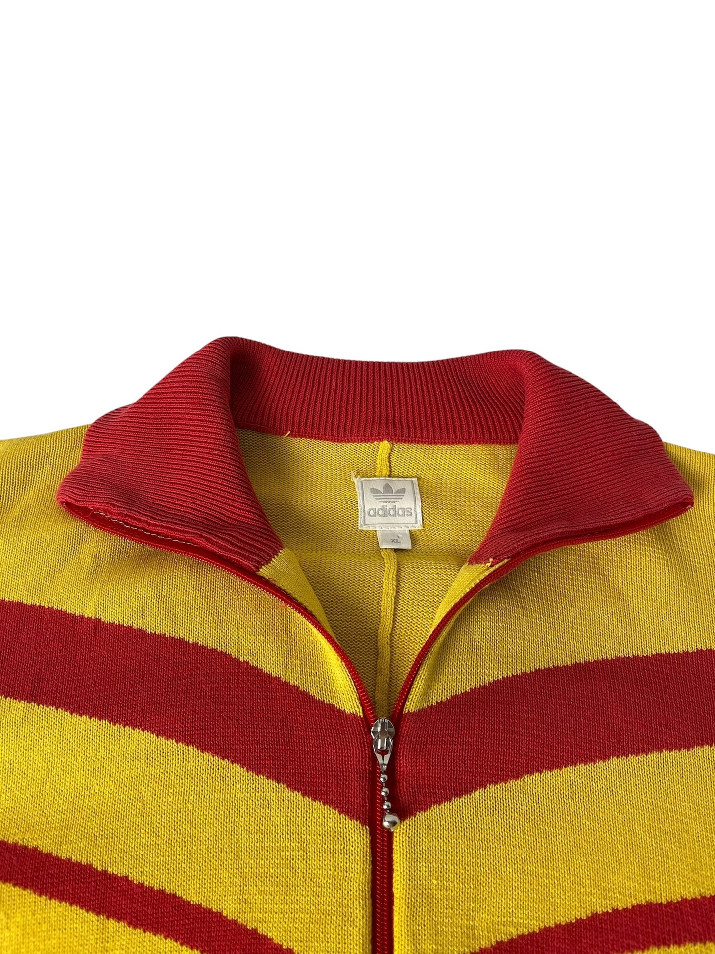 Carlo Gruber Vintage Adidas Sweater Striped Knit Quarter Zip