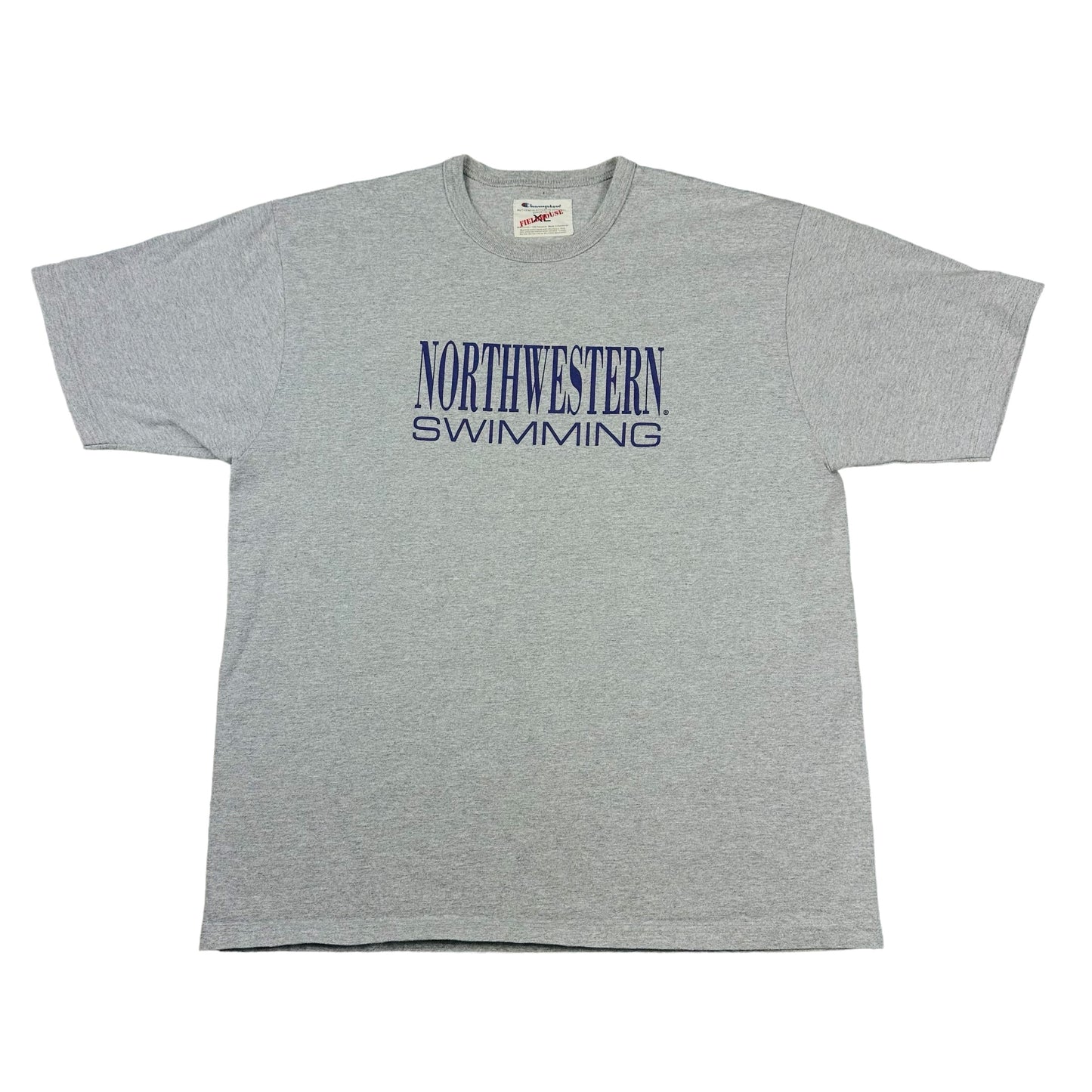 Vintage Northwestern University Swimming Gray Champion Tee