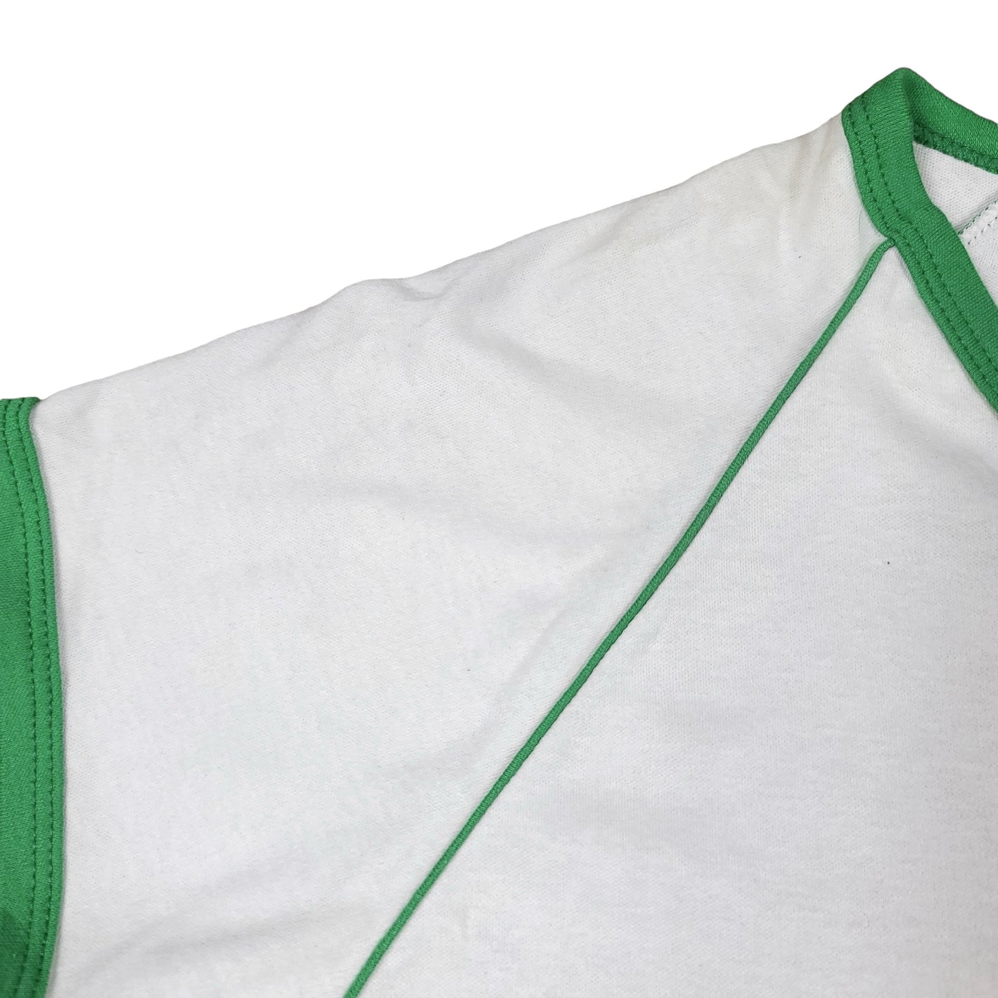 Vintage Knox College Shirt Green V-Neck Ringer