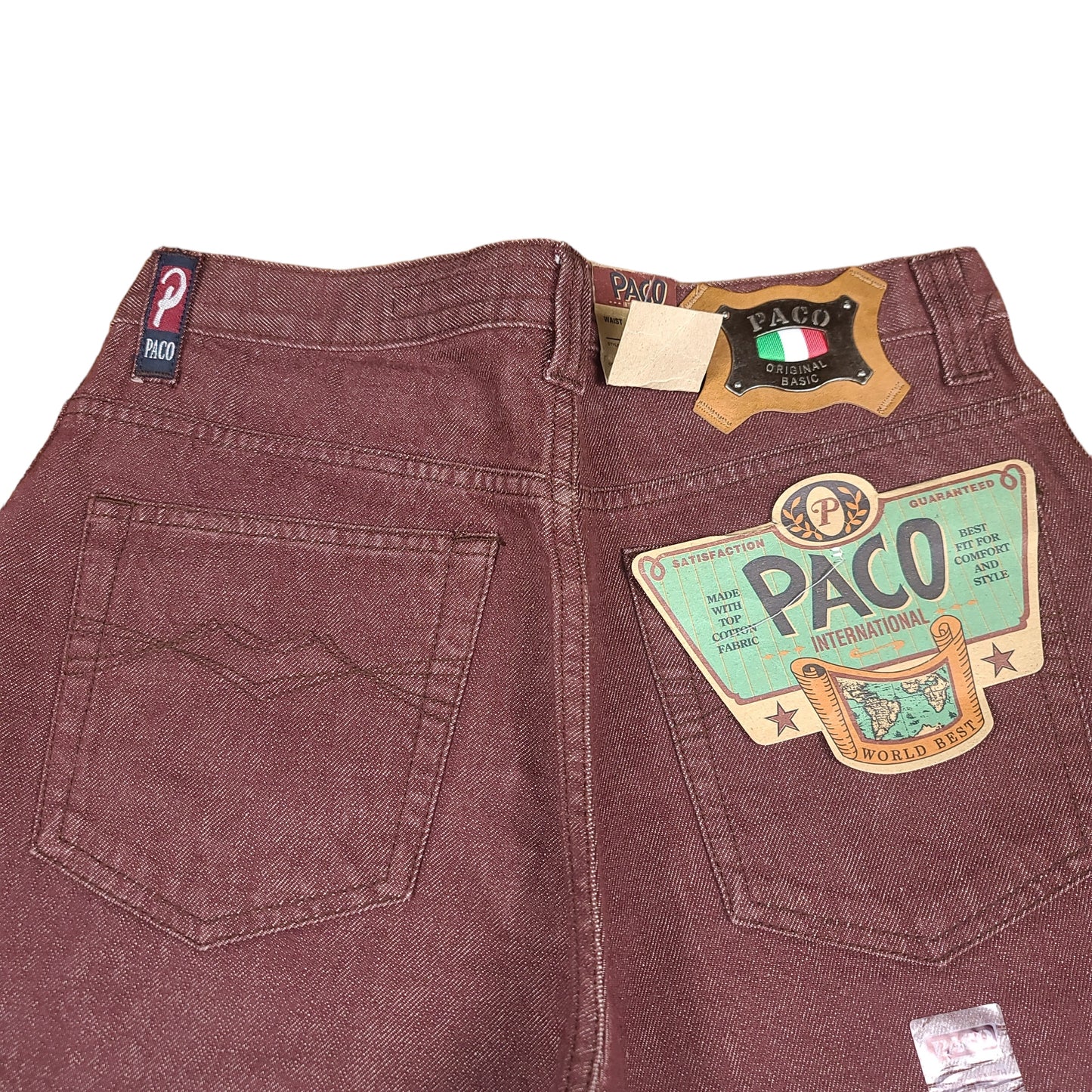 Vintage Y2K Burgundy Denim Paco Jeans