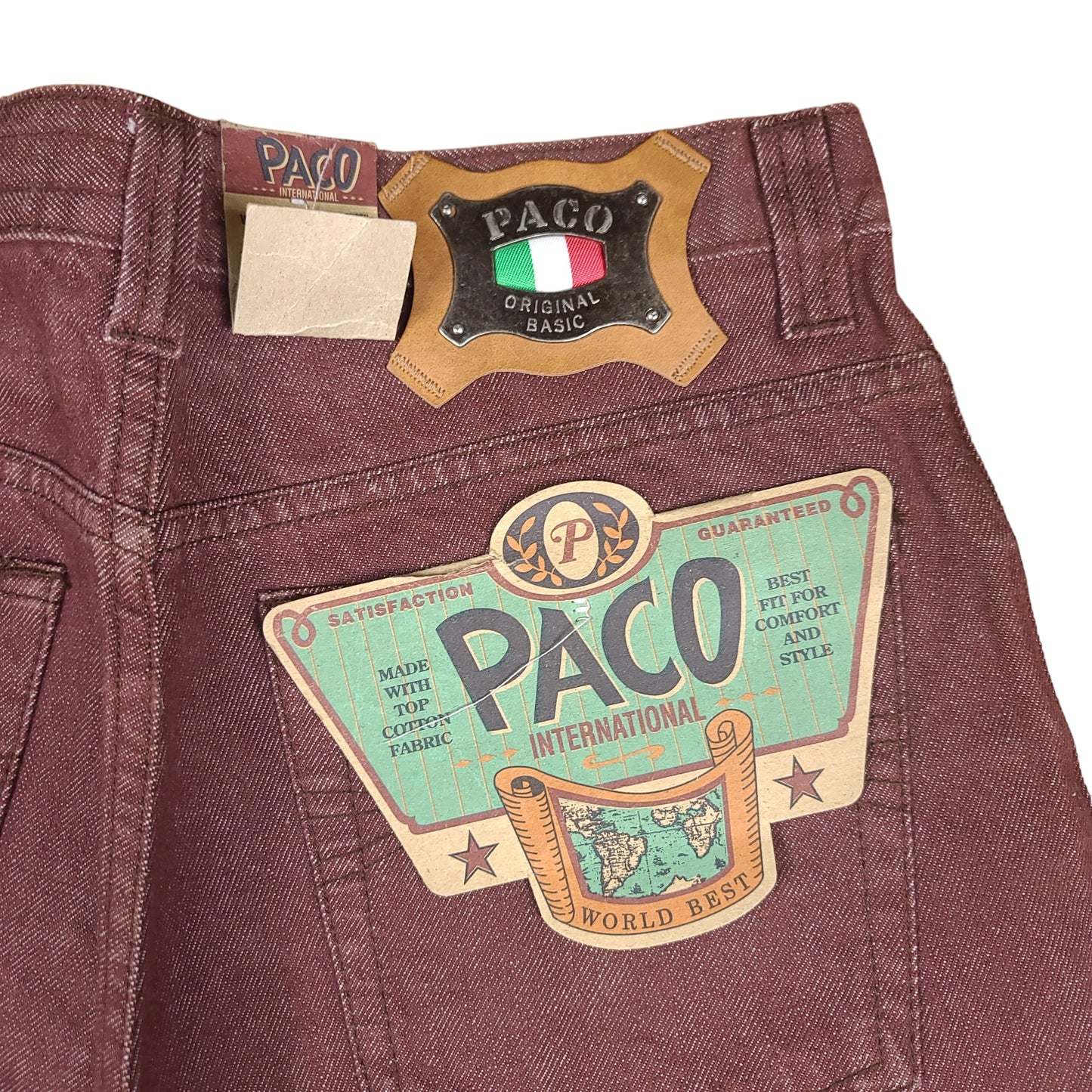 Vintage Y2K Burgundy Denim Paco Jeans