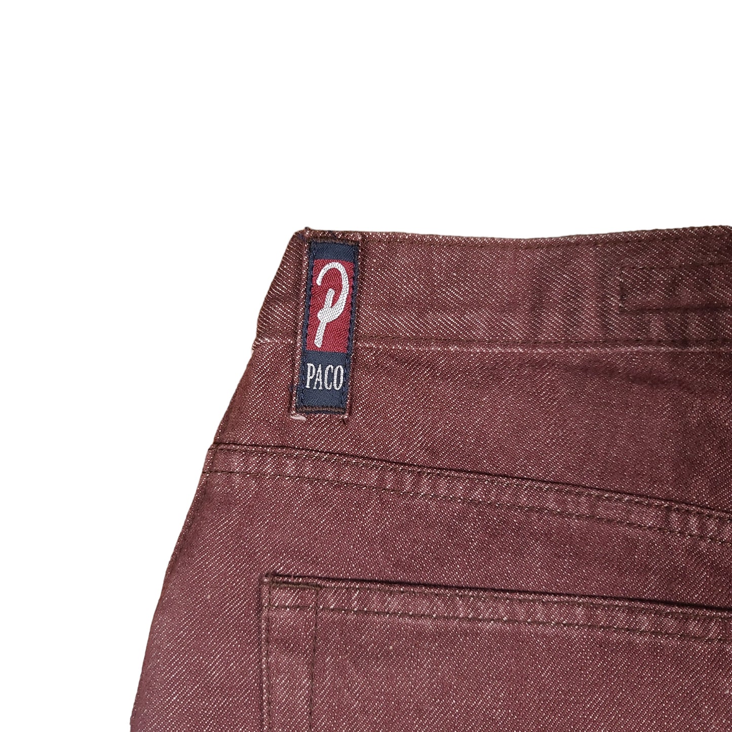 Vintage Y2K Burgundy Denim Paco Jeans