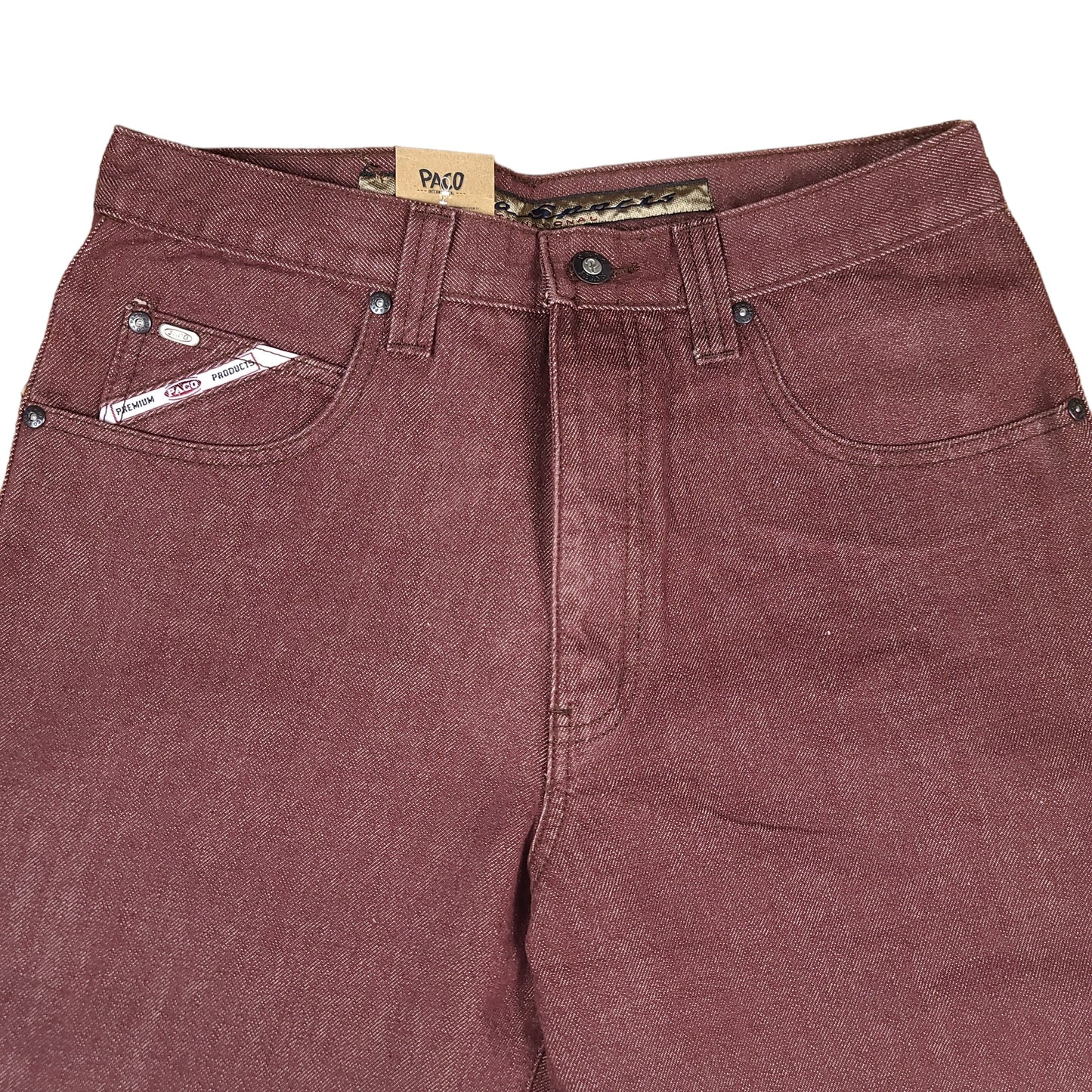 Vintage Y2K Burgundy Denim Paco Jeans