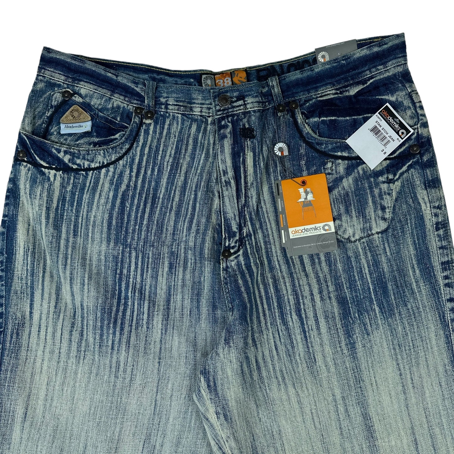 Vintage Y2K Akademiks Stan Stitch Blue Denim Pants
