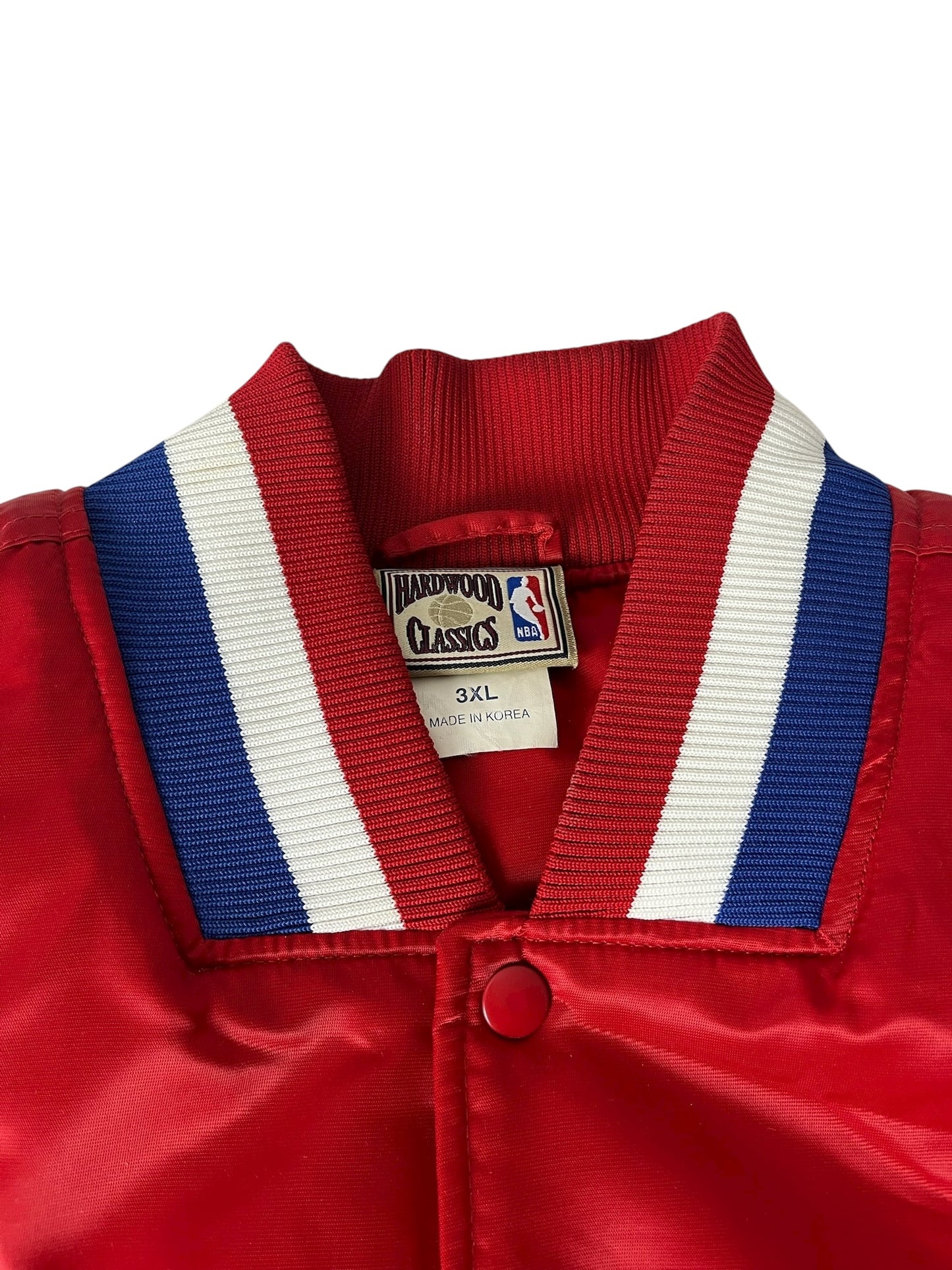 Vintage Philadelphia 76ers Jacket NBA Hardwood Classics Satin Red