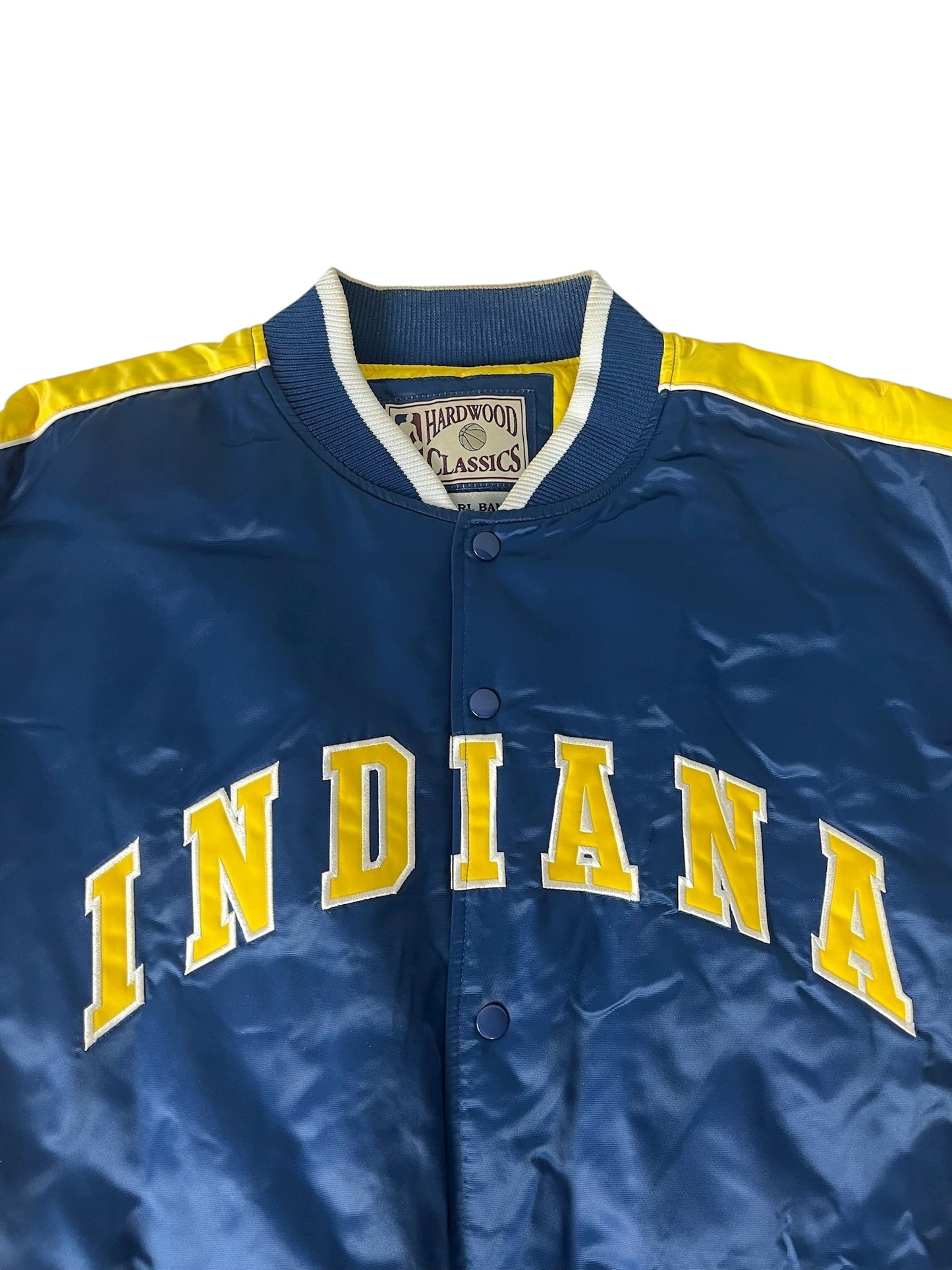 Vintage Indiana Pacers Jacket Satin NBA Hardwood Classics Varsity
