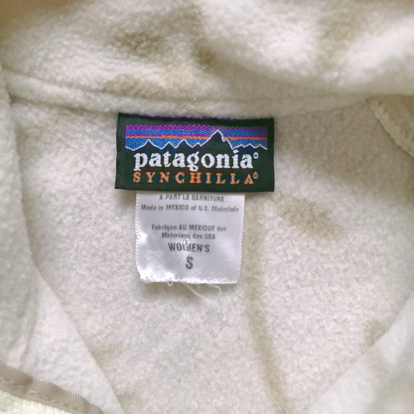 Patagonia Cream Floral Fleece Sweater