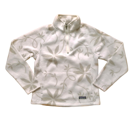 Patagonia Cream Floral Fleece Sweater