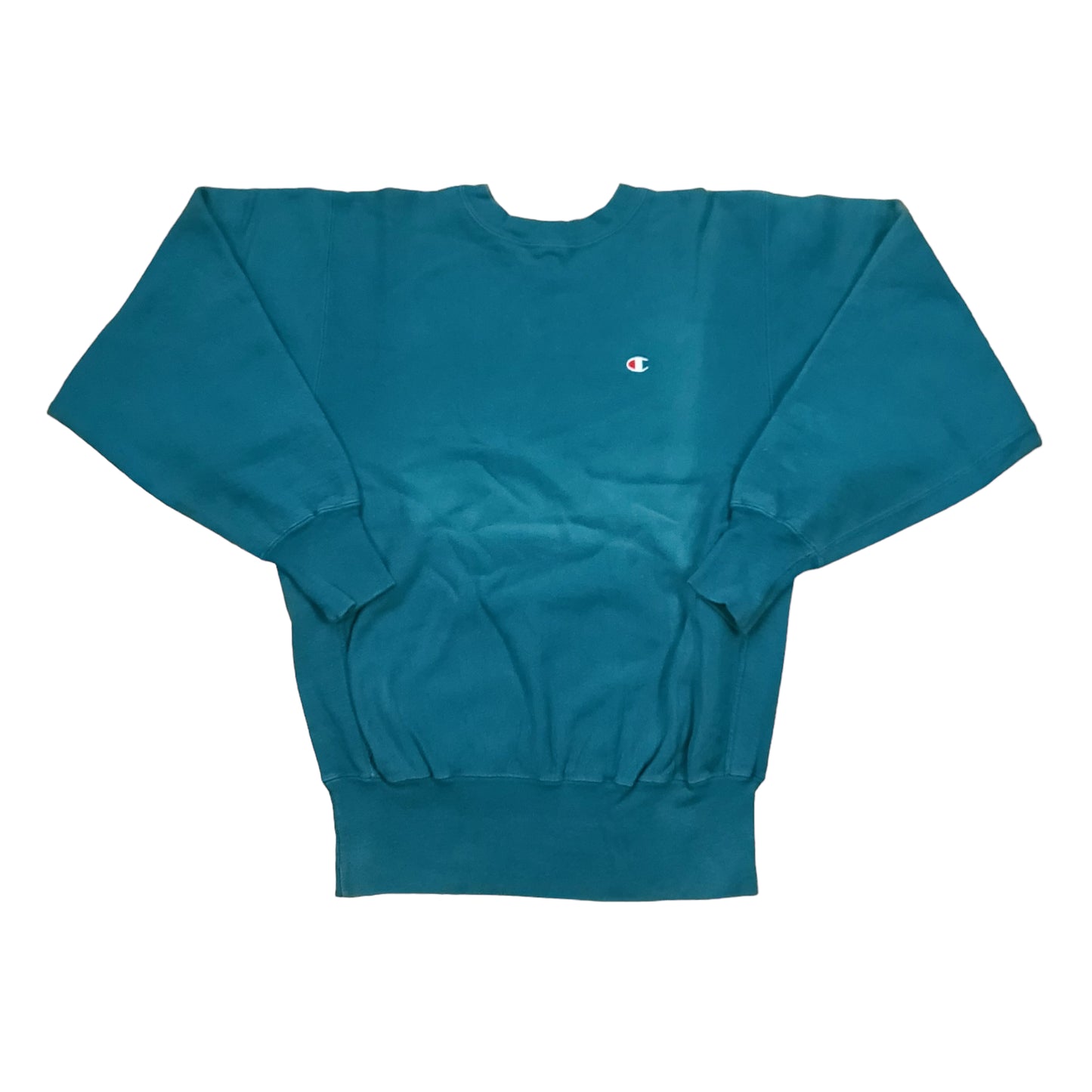 Vintage Teal Blue Champion Reverse Weave Sweatshirt