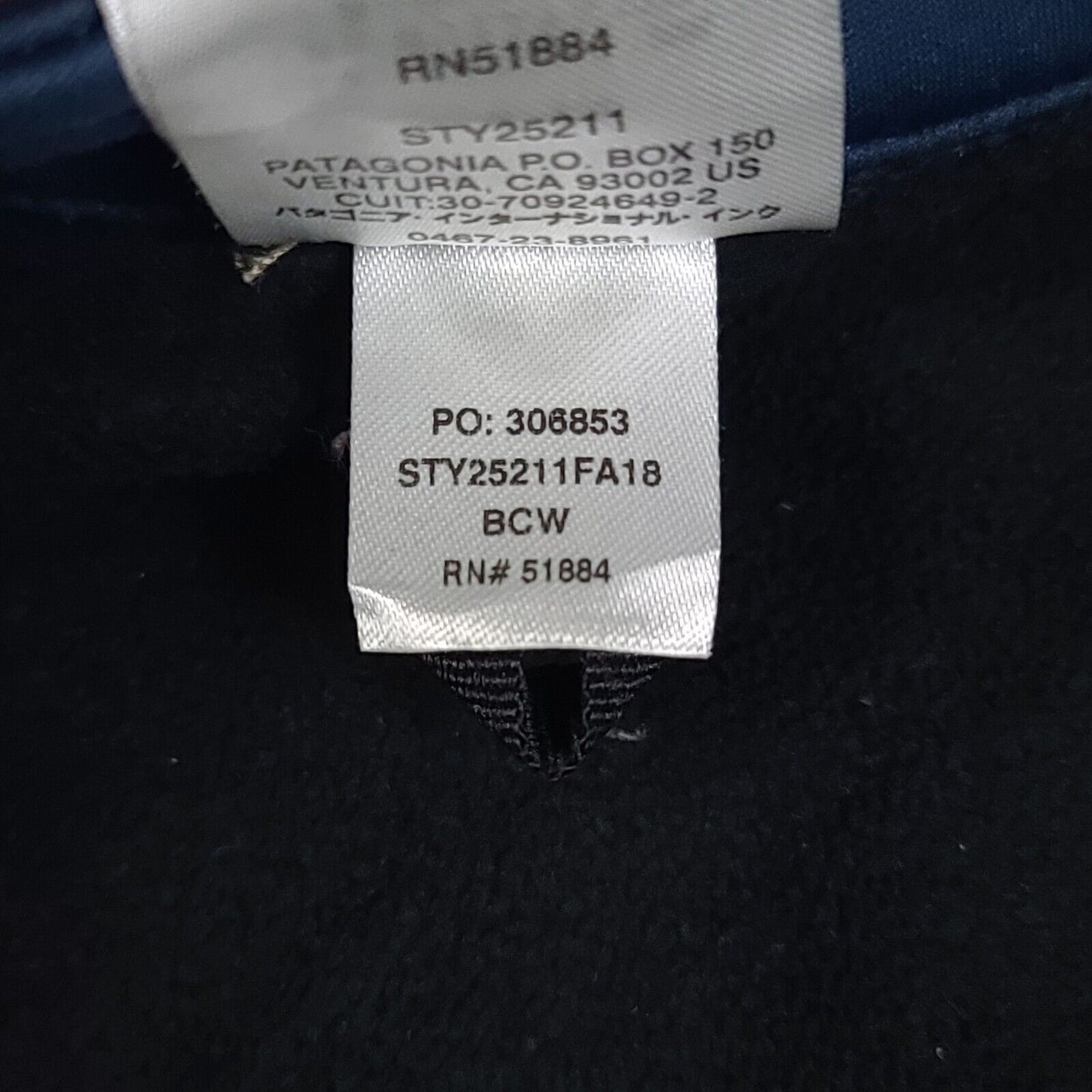 Patagonia Blue Soft Shell Full Zip Jacket