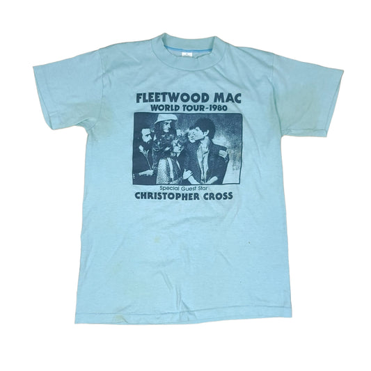 Vintage Fleetwood Mac & Chrstopher Cross World Tour 1980 Blue Tee