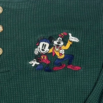 Vintage Mickey Mouse Shirt Thermal Henley Toddler