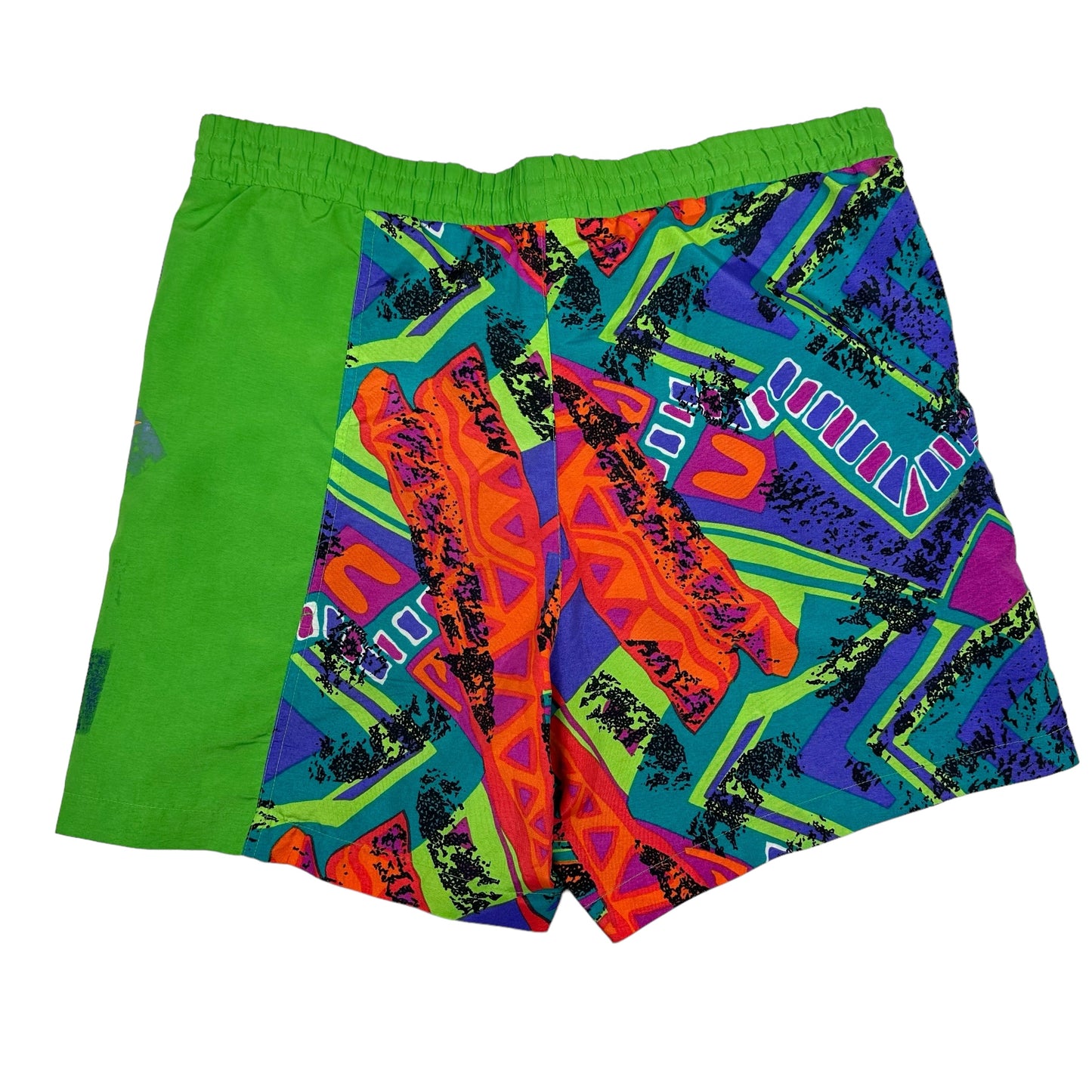 Vintage Nike Green Abstract Nylon Shorts