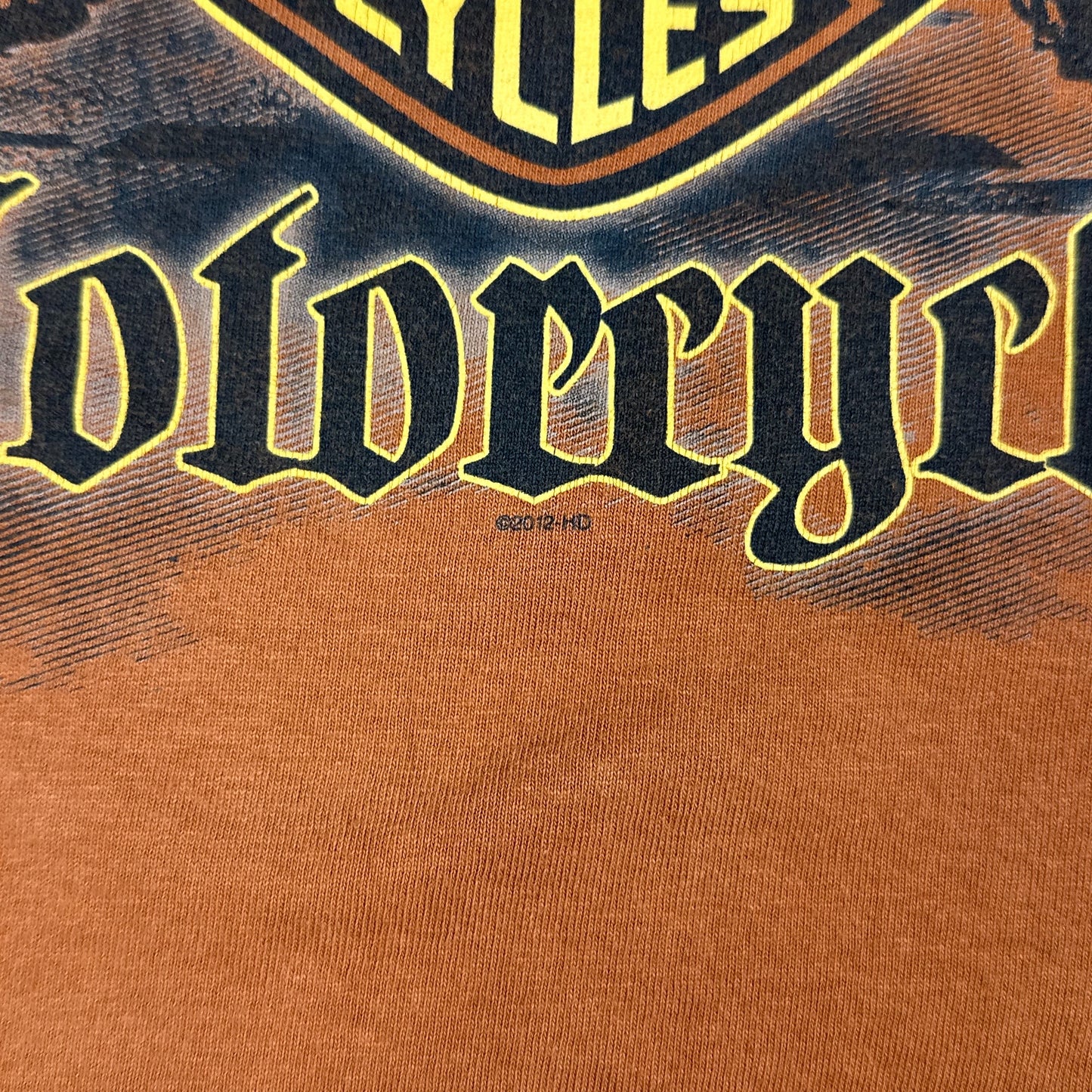 Harley Davidson Motorcycles Orange Chicago Tee