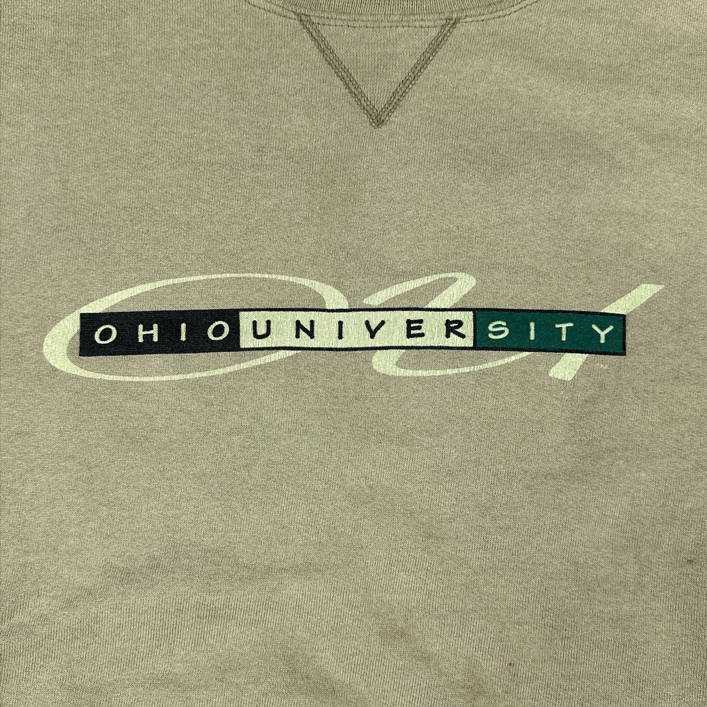 Ohio University Sweatshirt Vintage Russell Athletic Beige