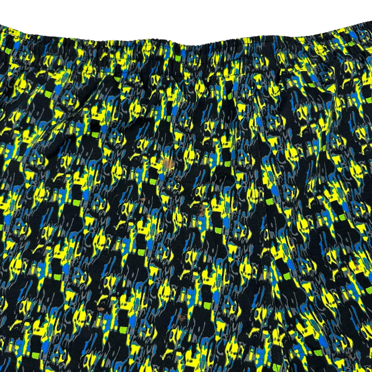 Vintage Nike Yellow Black Blue Abstract Nylon Shorts