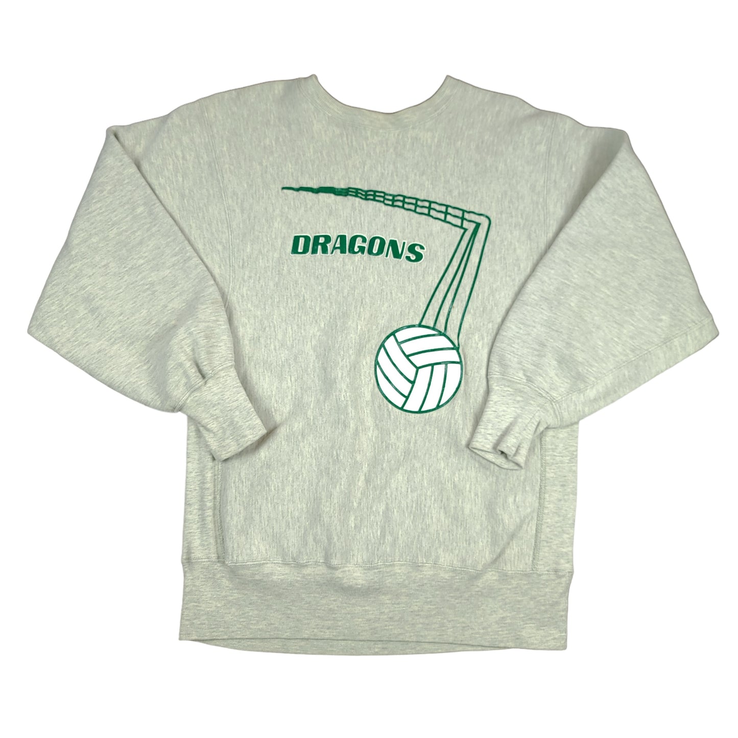 Vintage 90's Dragon Volleyball Serve Club Gray Sweatshirt