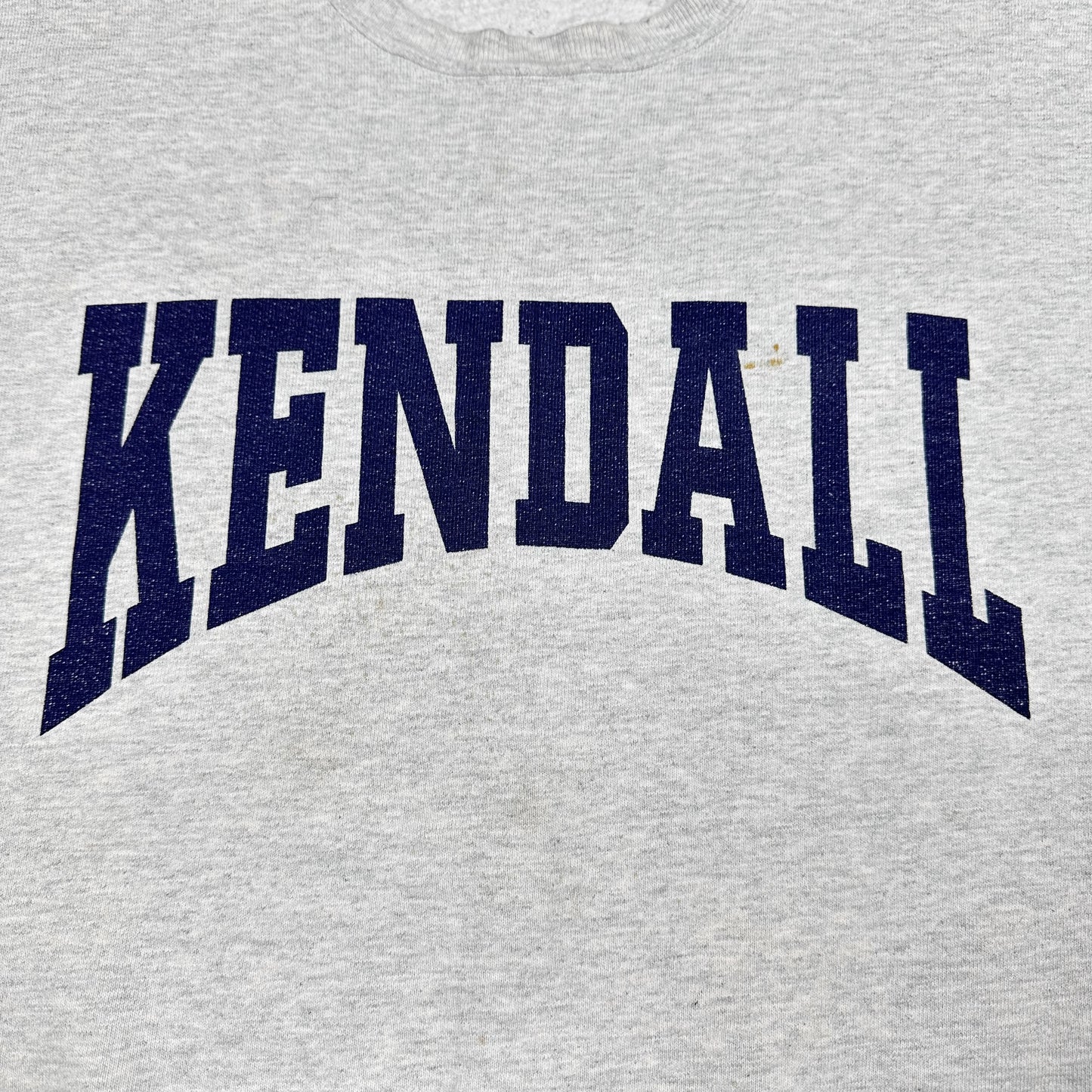 Vintage Kendall College Sweatshirt Gray Cropped