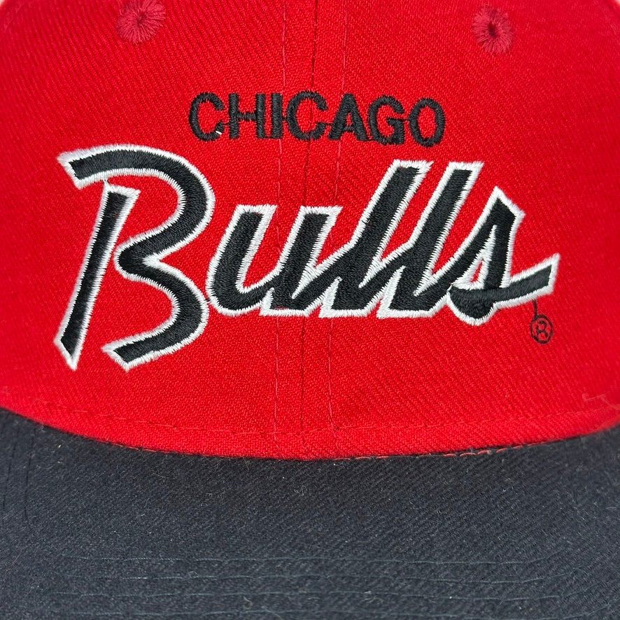 Vintage Chicago Bulls Hat Sports Specialties Script Fitted Wool