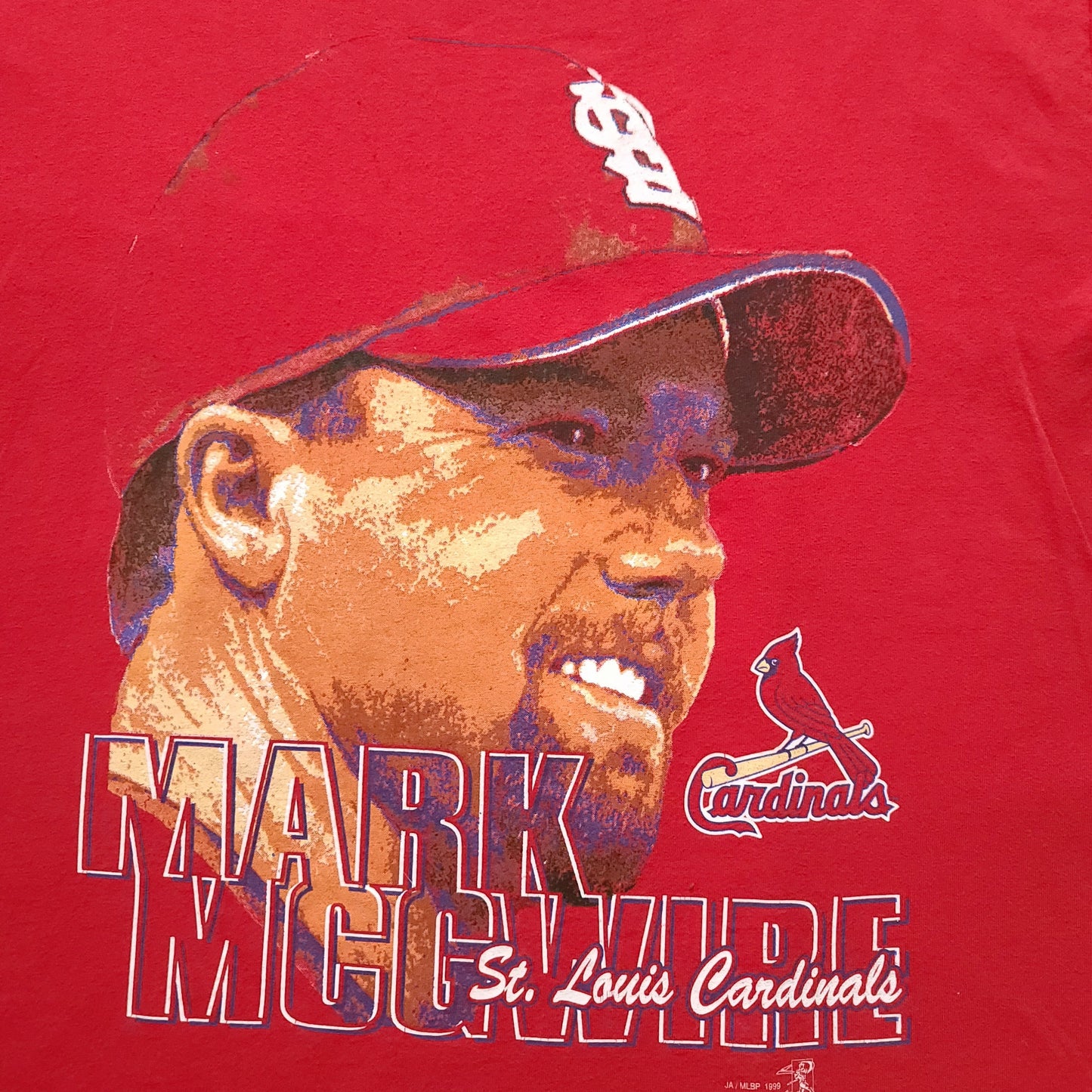 Vintage Mark Mcgwire St. Louis Cardinals Red Portrait Tee